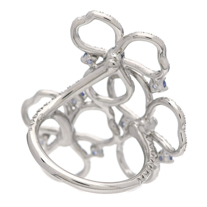 Tiffany Platinum Diamond Tanzanite Paper Flowers Open Cluster Ring 51 5.75 3 of 5