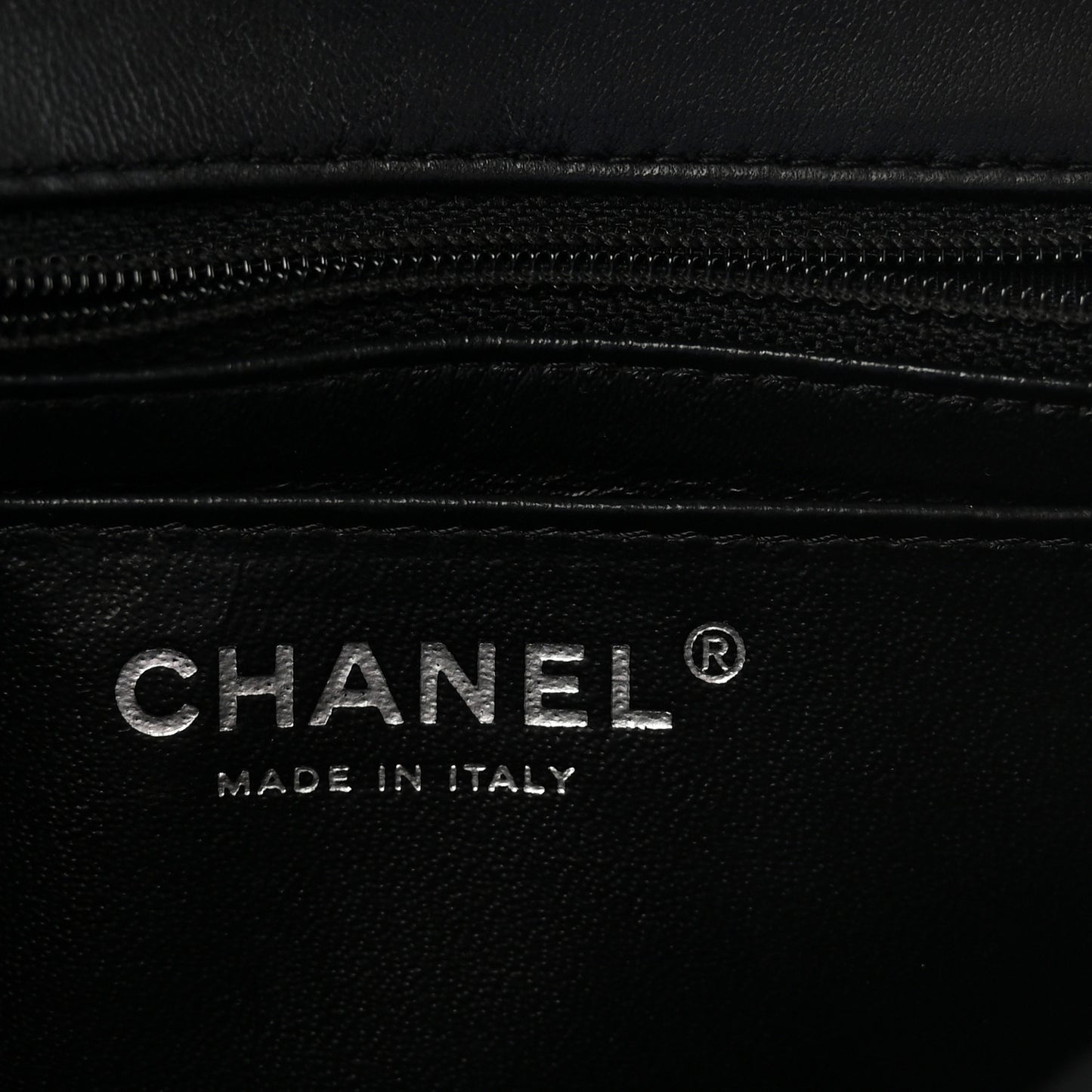 Lambskin Quilted Mini Square Flap Black