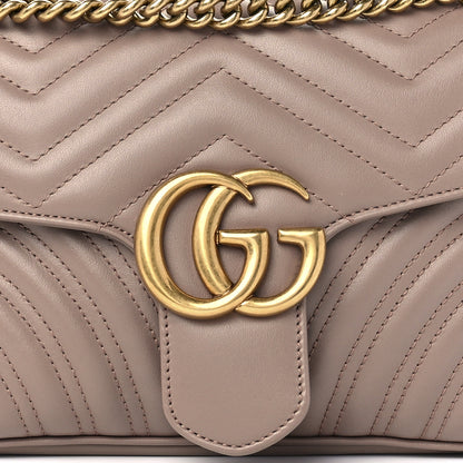 Gucci Calfskin Matelasse Small GG Marmont Shoulder Bag Porcelain Rose 9 of 12