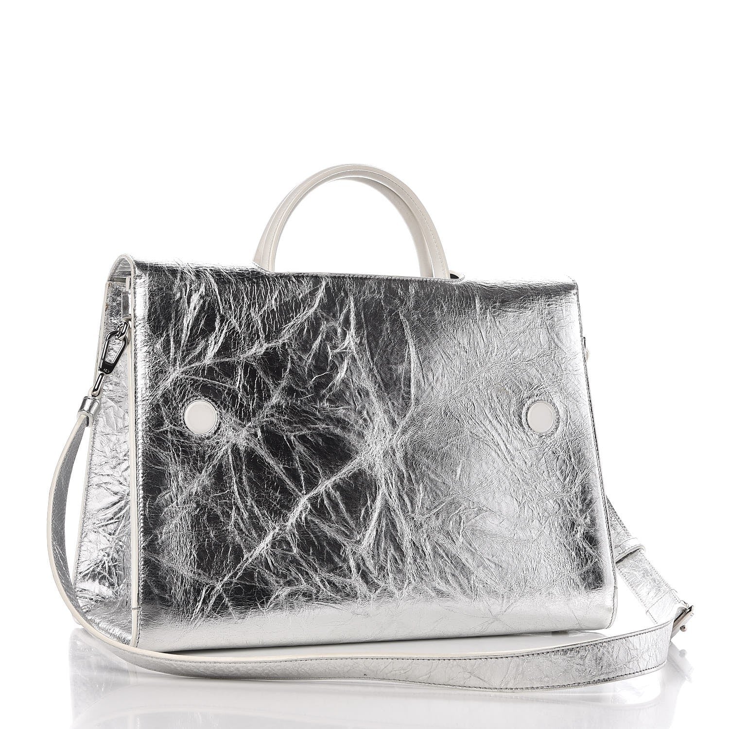 Christian Dior Metallic Calfskin Large Diorever Flap Silver 3 of 10