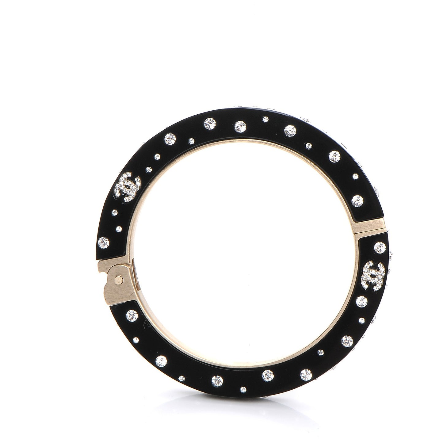 Resin Crystal CC Bangle Black Gold