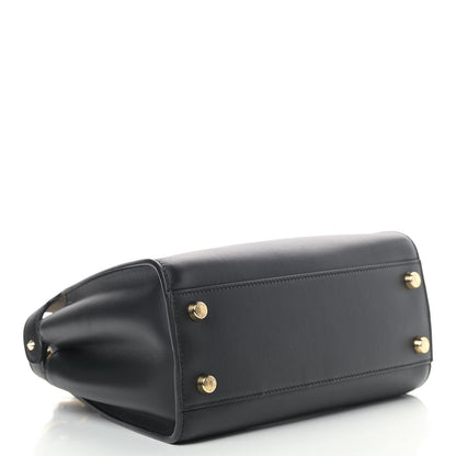 Fendi Vitello Tahiti Burro Medium Peekaboo Iconic Essentially Satchel Black Corda 4 of 11