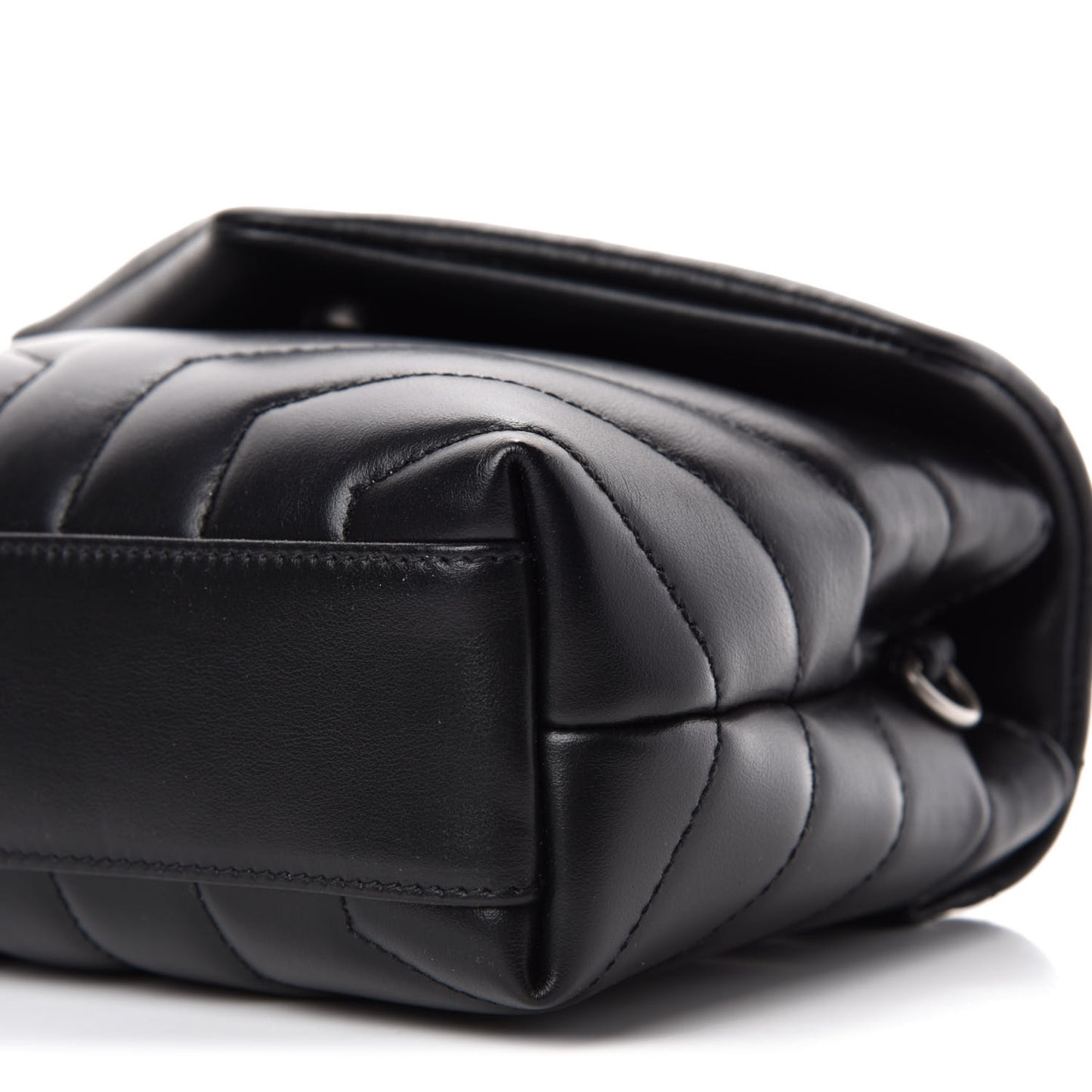 Calfskin Y Quilted Monogram Toy Loulou Crossbody Bag Black