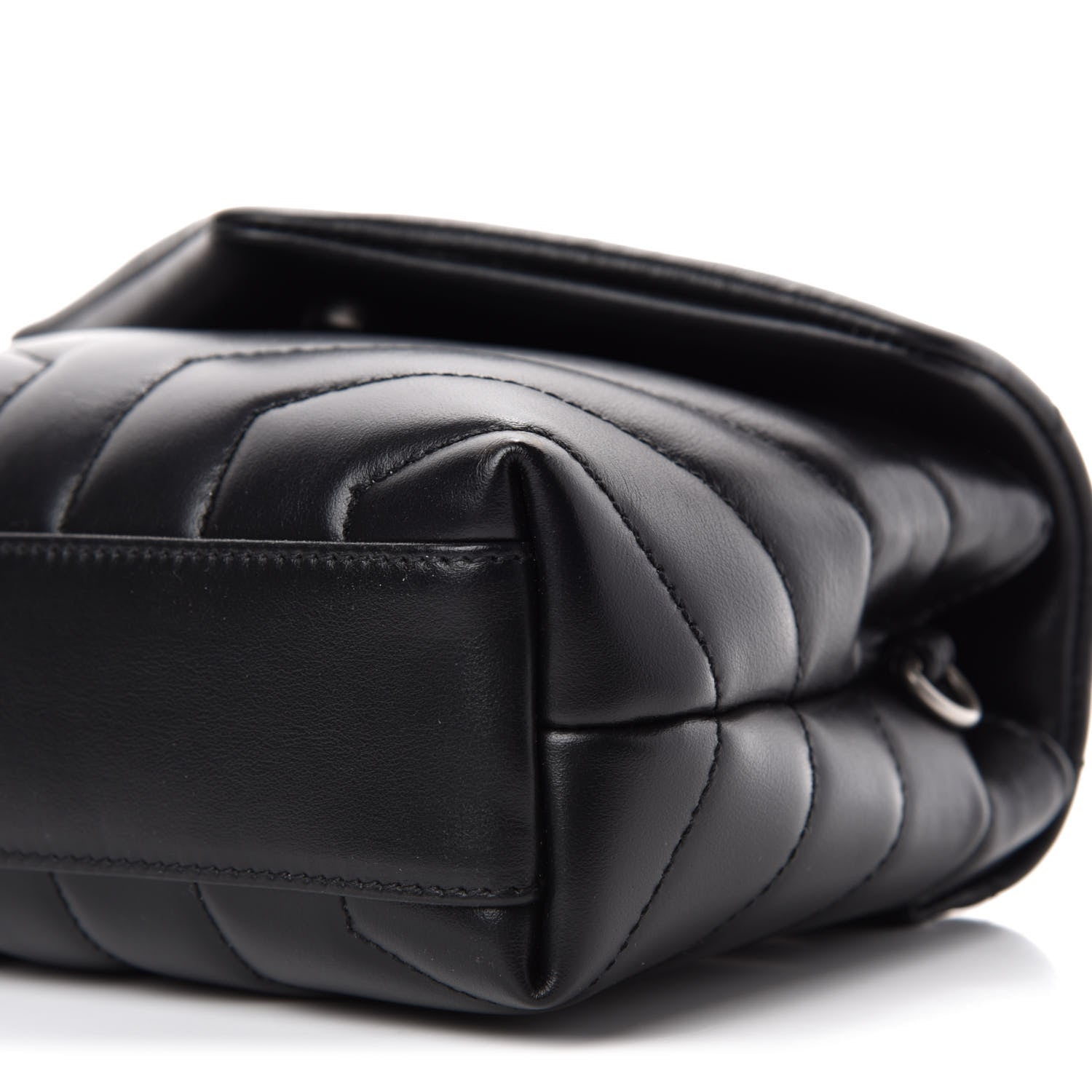 Saint Laurent Calfskin Y Quilted Monogram Toy Loulou Crossbody Bag Black 7 of 11