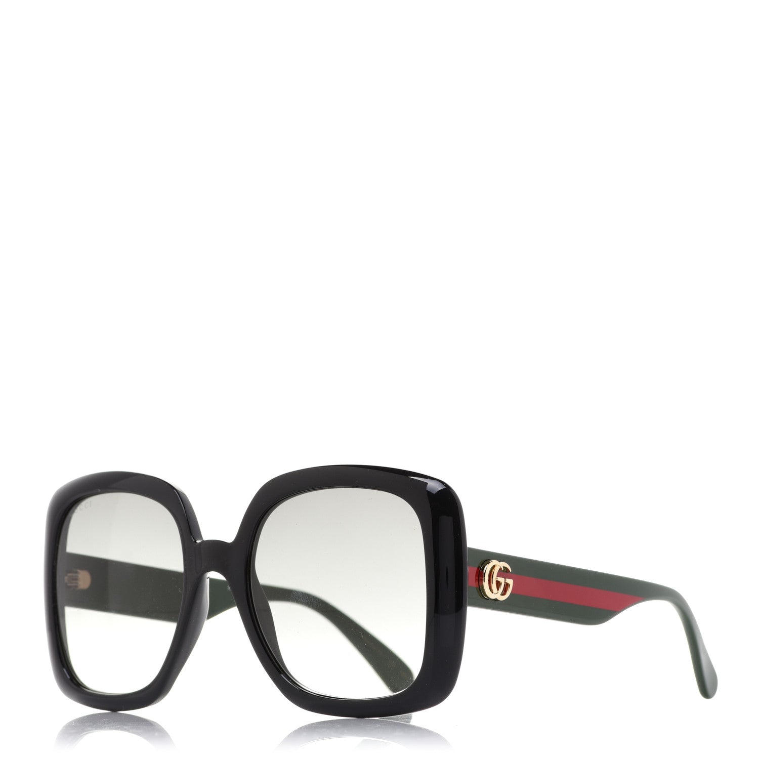 Gucci Acetate Square GG Web Sunglasses GG0713S Black 1 of 9