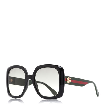 Gucci Acetate Square GG Web Sunglasses GG0713S Black 1 of 9