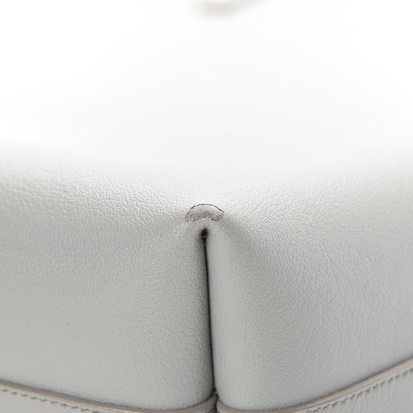 Calfskin Medium Shopping Tote Light Gray