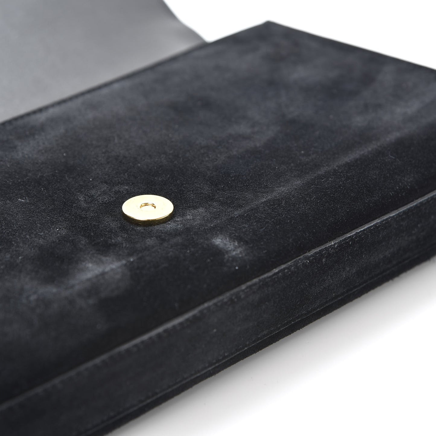 Velvet Classic Monogram Tassel Clutch Black