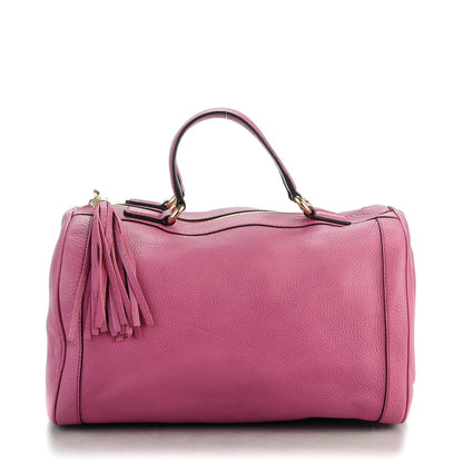 Gucci Pebbled Calfskin Medium Soho Boston Fresia Rose 1 of 7