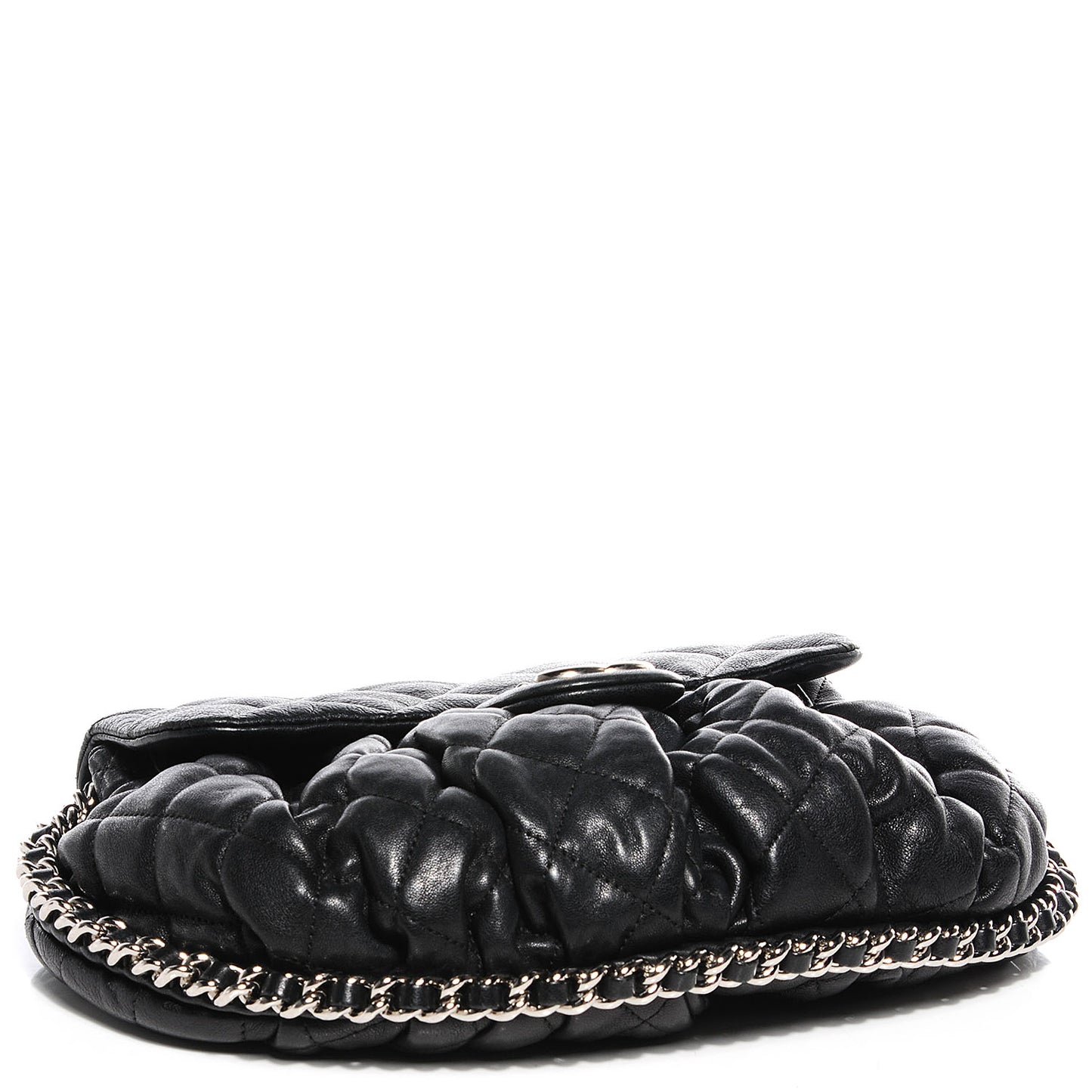 Washed Lambskin Chain Around Medium Messenger Black