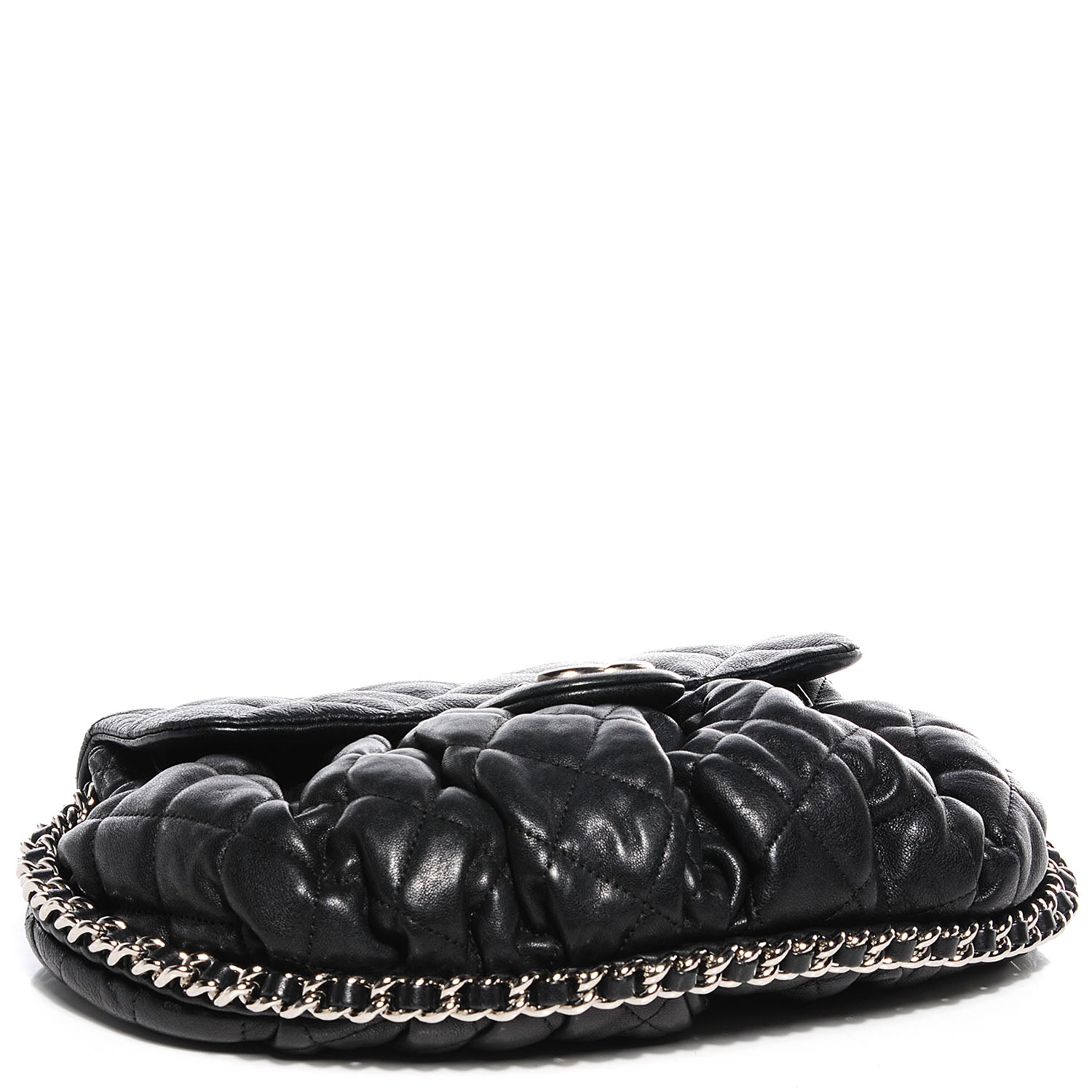 Chanel Washed Lambskin Chain Around Medium Messenger Black 4 of 9