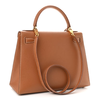 Hermes Courchevel Kelly Sellier 28 Gold 3 of 20