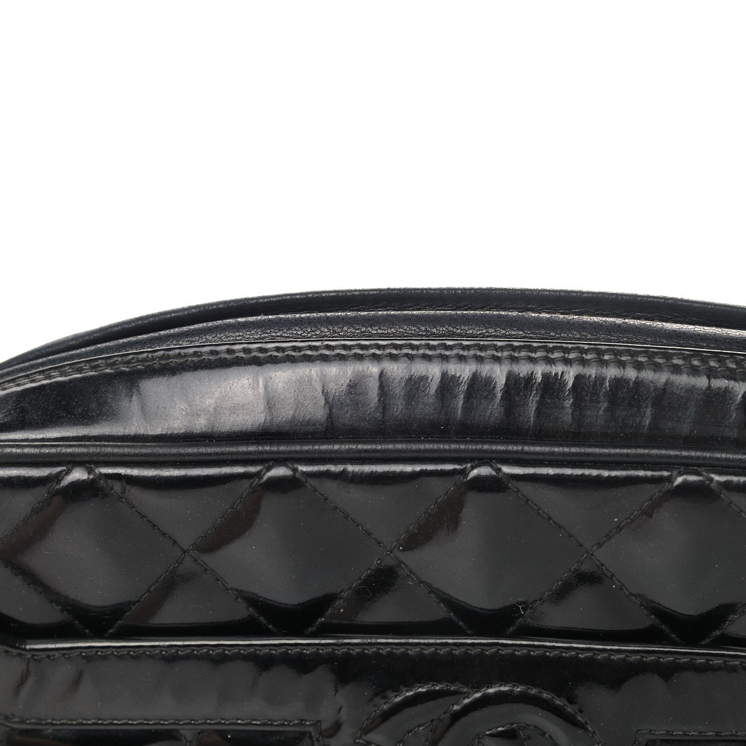 Chanel Patent Quilted Tassel Camera Case Black 6 of 6