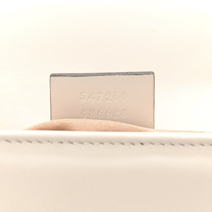 Gucci Calfskin Matelasse Mini GG Marmont Top Handle Shoulder Bag White 7 of 12