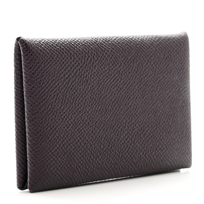 Hermes Epsom Calvi Card Case Rouge Sellier 3 of 6