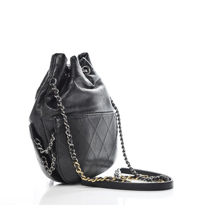 Chanel Calfskin Quilted Small Gabrielle Bucket Black 3 of 11