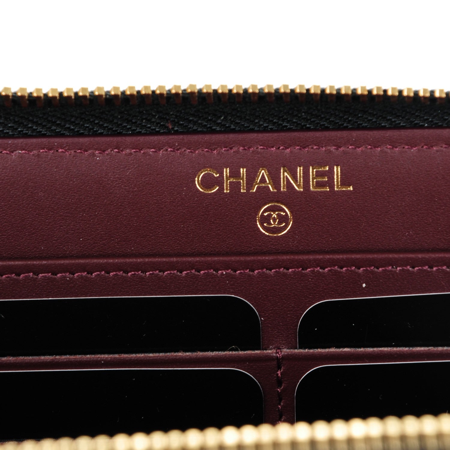 Chanel Caviar Quilted Large Gusset Zip Around Wallet Black 6 of 8