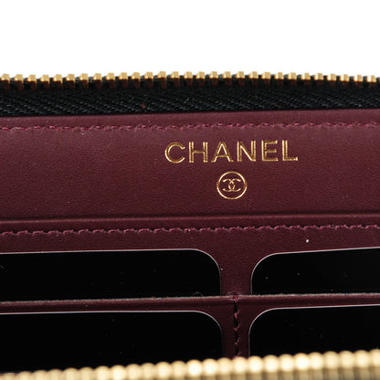 Chanel Caviar Quilted Large Gusset Zip Around Wallet Black 6 of 8