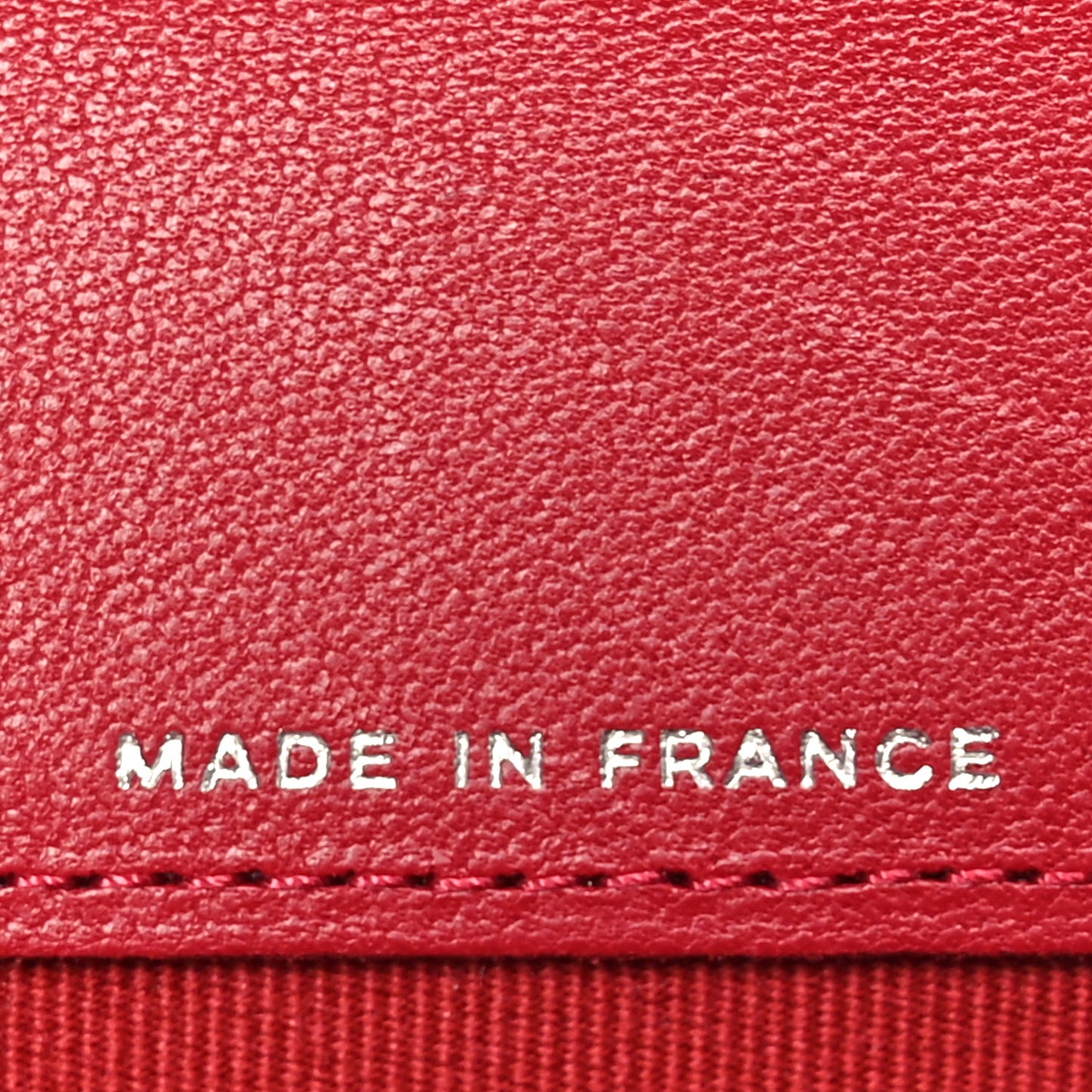 Lambskin Quilted Flap Card Holder Wallet Red