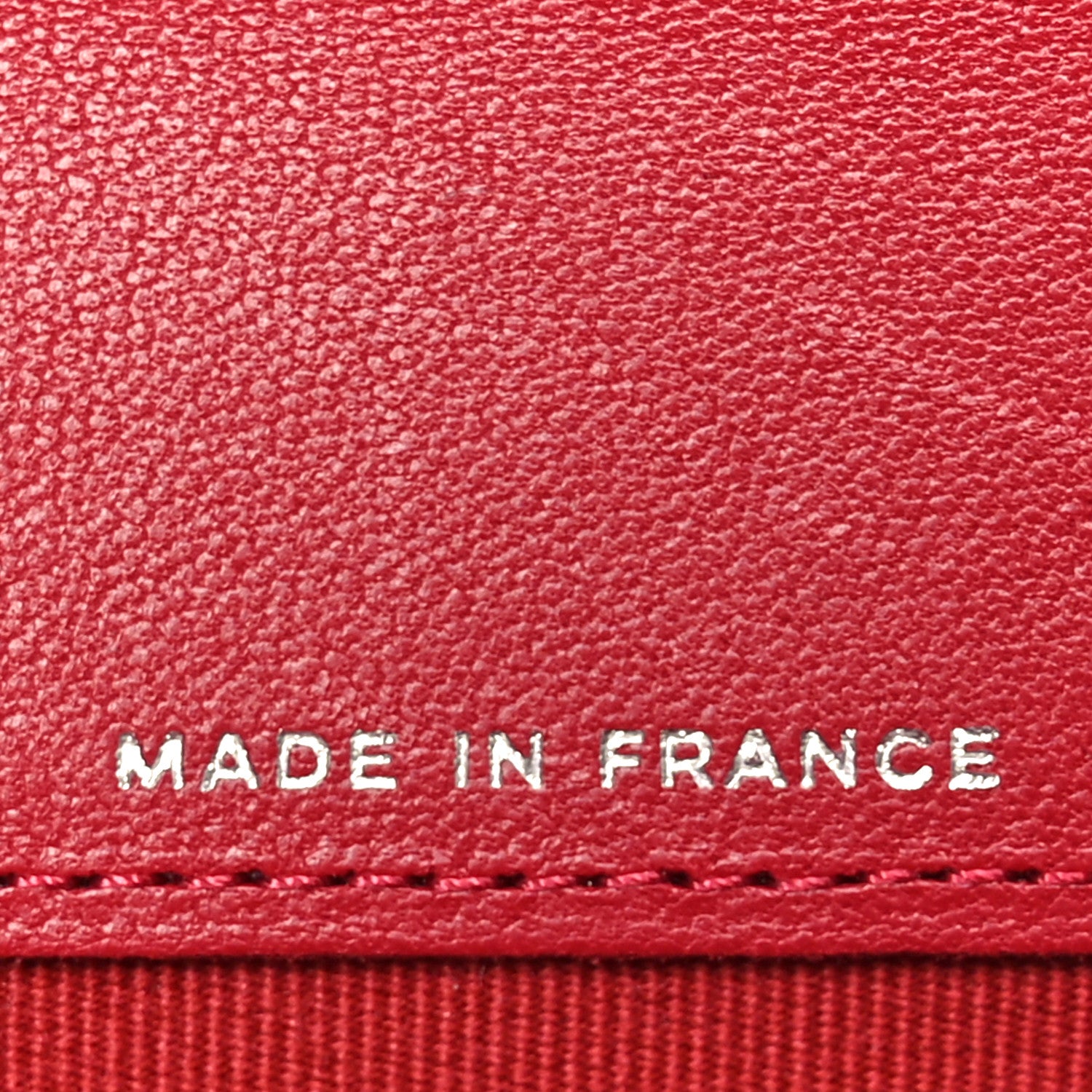 Chanel Lambskin Quilted Flap Card Holder Wallet Red 7 of 10
