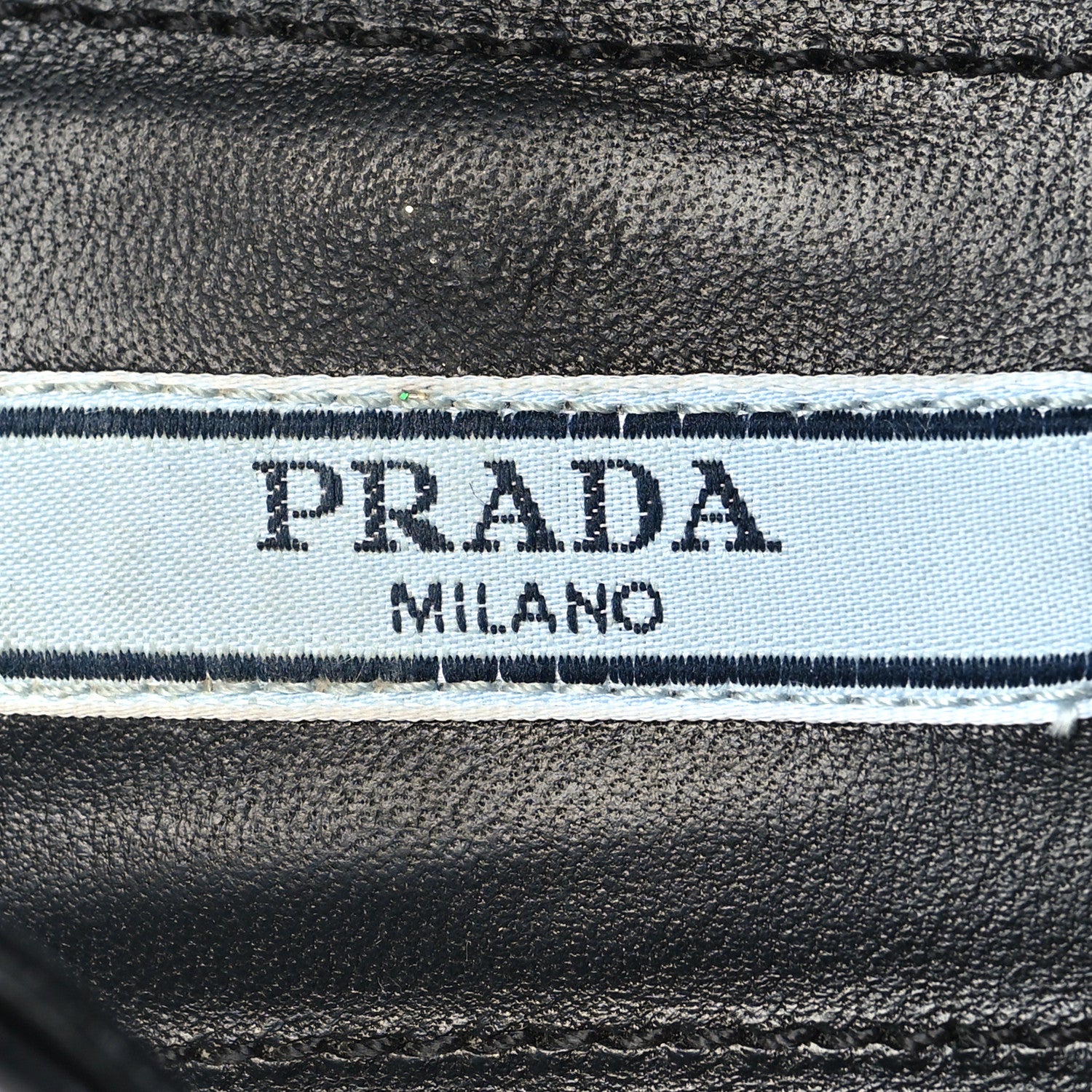 Prada Spazzolato Padded Triangle Logo Pointed Toe Slingback Flats 38.5 Black 9 of 10