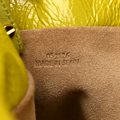 Loewe Crackle Patent Calfskin Small Flamenco Knot Bag Yellow 7 of 12