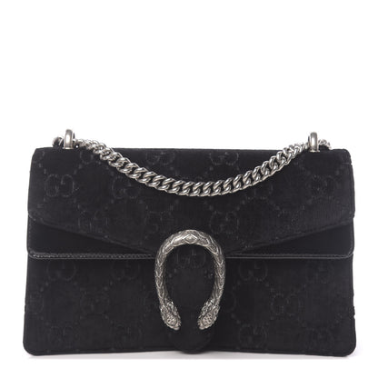 Gucci Velvet GG Monogram Small Dionysus Shoulder Bag Black 1 of 10