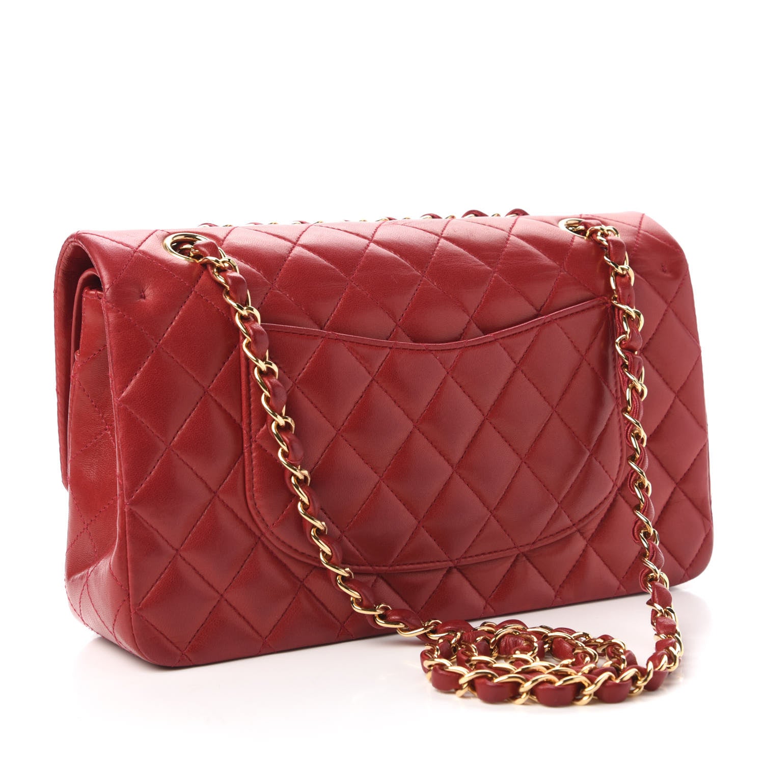 Chanel Lambskin Quilted Medium Double Flap Red 4 of 12