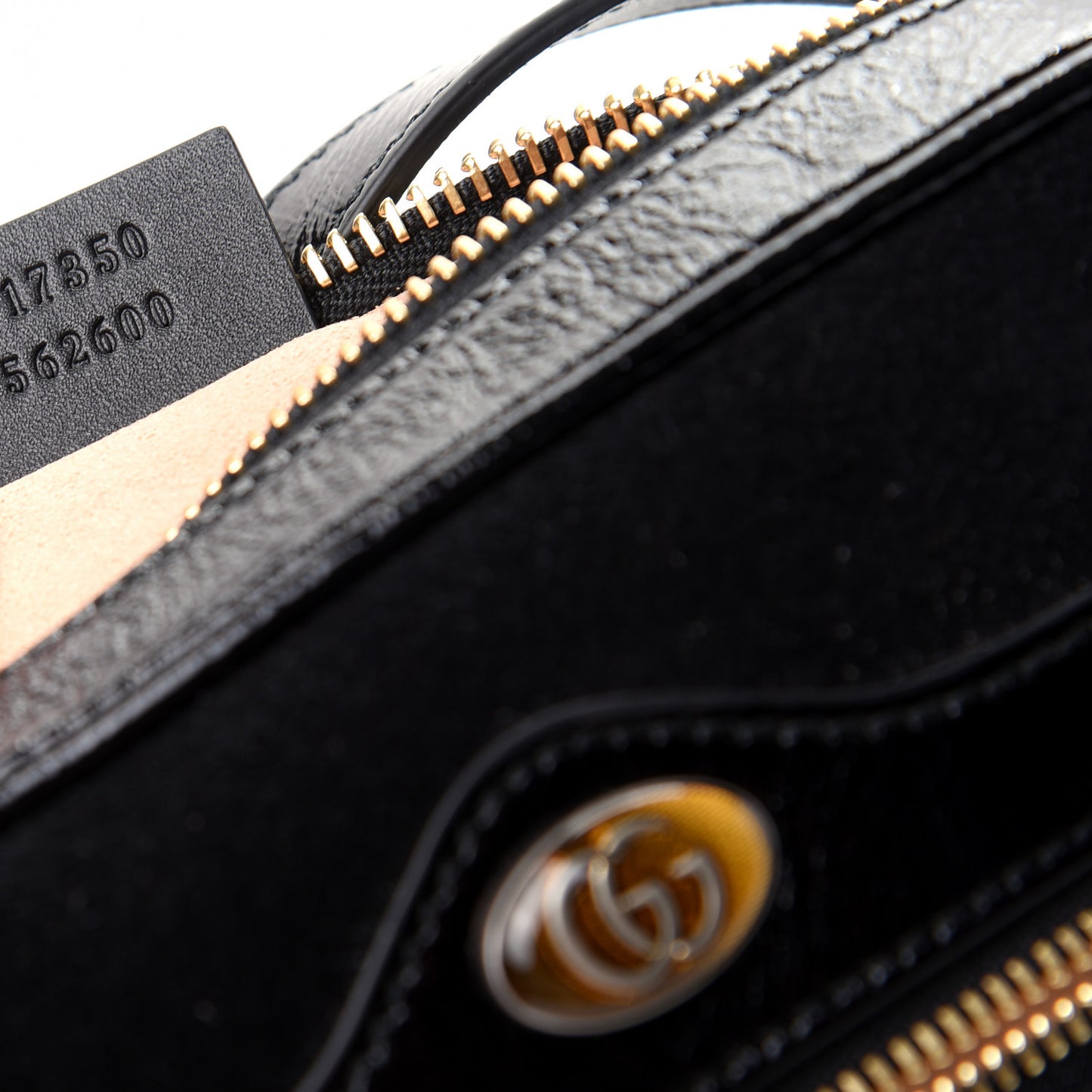 Suede Patent Web Mini Ophidia Shoulder Bag Black