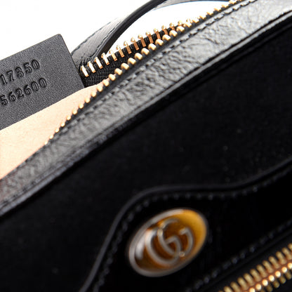 Gucci Suede Patent Web Mini Ophidia Shoulder Bag Black 9 of 9