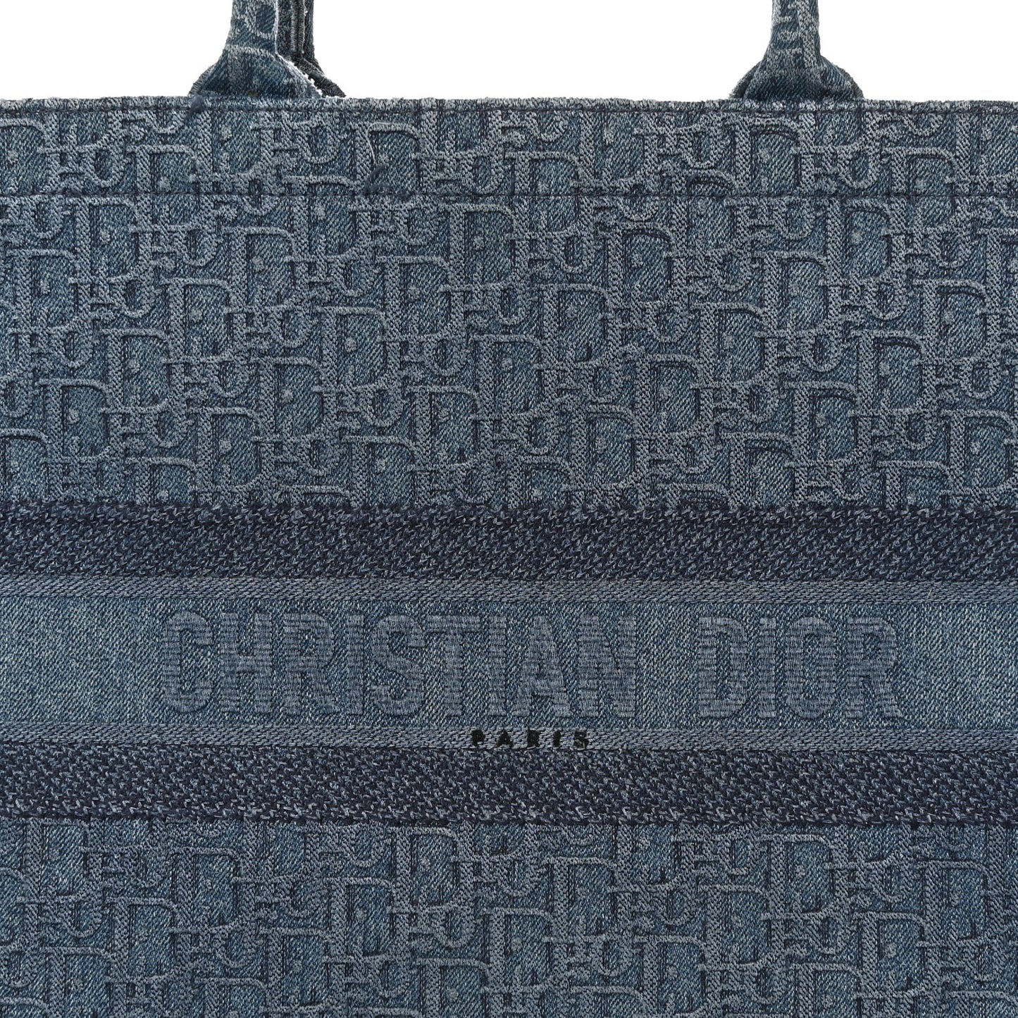 Oblique Denim Book Tote Denim Blue