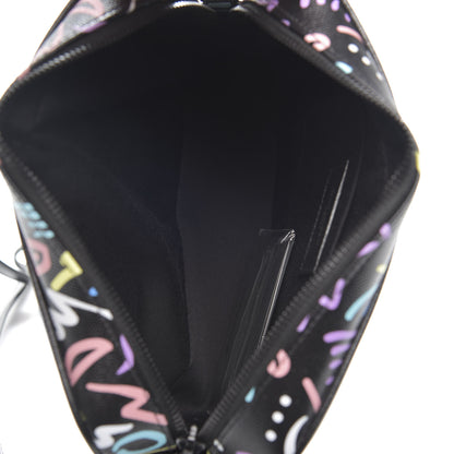 Saint Laurent Grain De Poudre Medium Classic Monogram Multicolor Graphic Print Lou Camera Bag Black 5 of 9