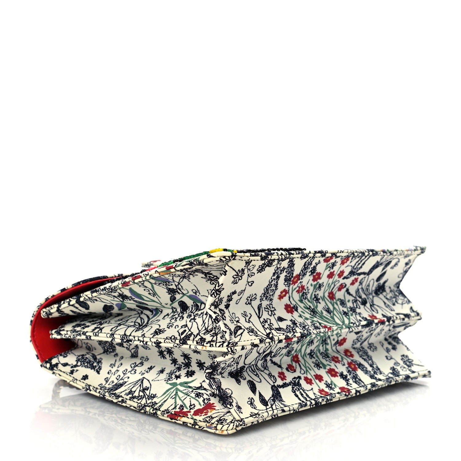 Salvatore Ferragamo Satin Beaded Thalia Crossbody Bag White Multicolor 3 of 9