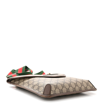 Gucci GG Supreme Monogram Web Medium Neo Vintage Flap Messenger Bag Beige New Acero 4 of 14