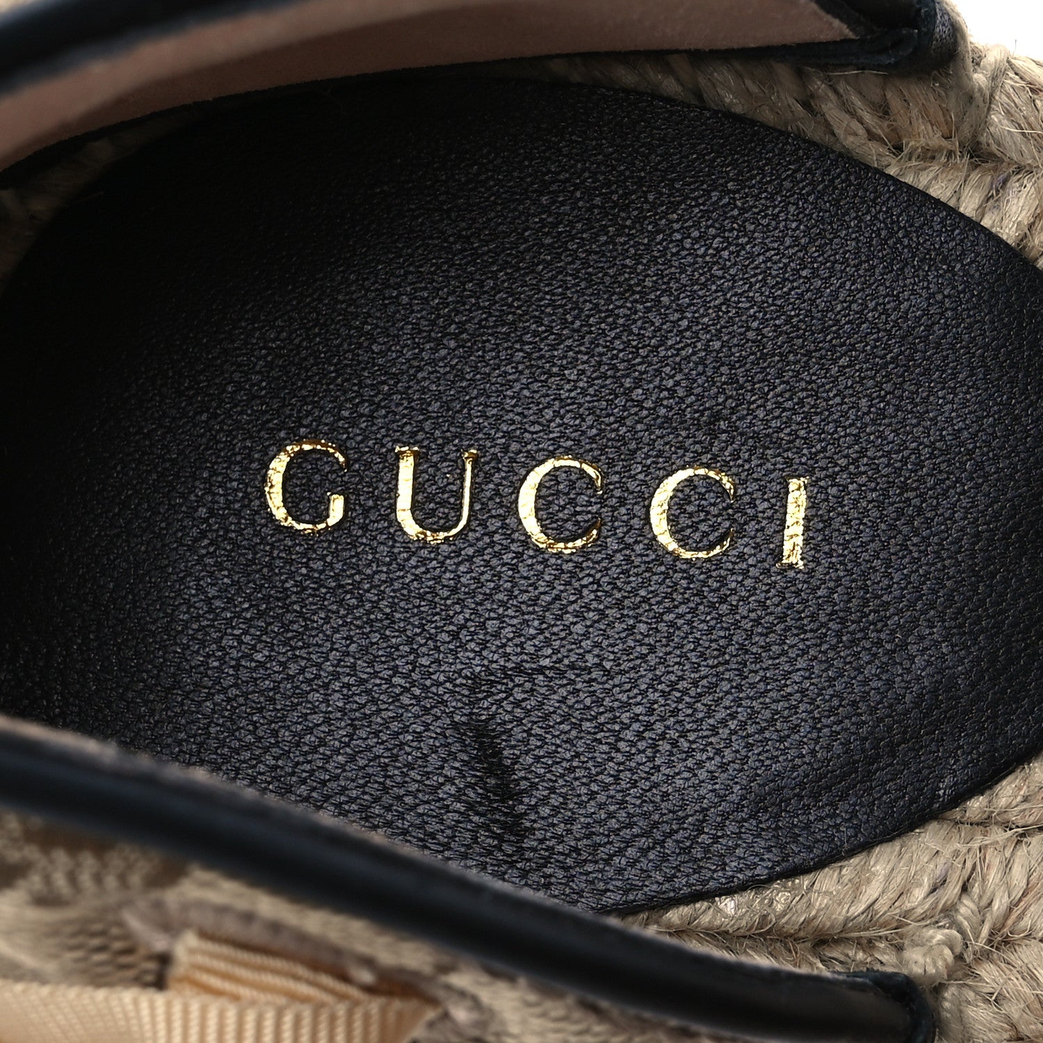 Gucci Monogram Matelasse GG Marmont Ankle Wrap Platform 35/120mm Espadrille Wedges 35 Beige Ebony Black Sand Storm 9 of 13
