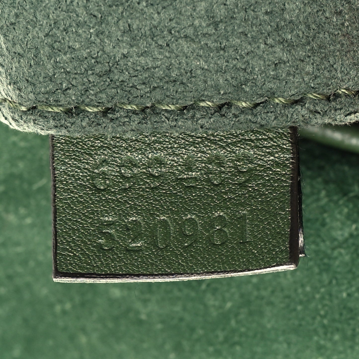 Suede Web Small Attache Shoulder Bag Cactus Green