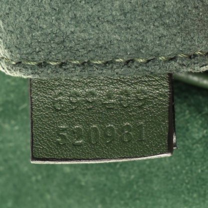 Gucci Suede Web Small Attache Shoulder Bag Cactus Green 7 of 11