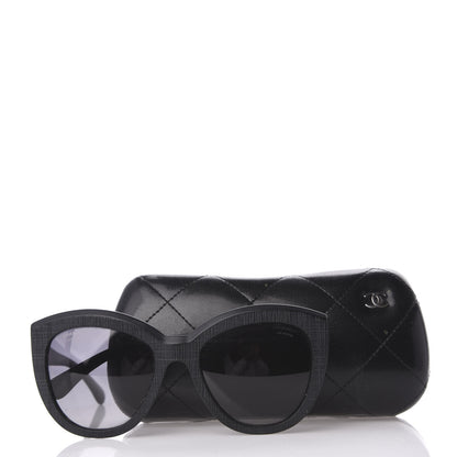 Chanel Tweed Effect CC Polarized Butterfly Signature Sunglasses 5332 Grey 8 of 8