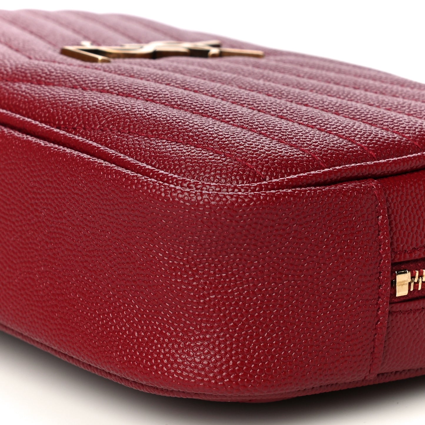 Grain De Poudre Matelasse Monogram Mini Lou Camera Bag Eros Red