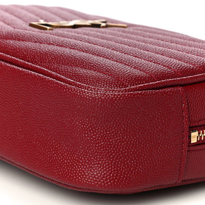 Saint Laurent Grain De Poudre Matelasse Monogram Mini Lou Camera Bag Eros Red 10 of 10