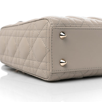 Christian Dior Lambskin Cannage Small Lady Dior Hazelnut 8 of 10