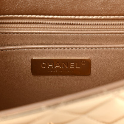 Chanel Mirror Calfskin Metallic Calfskin Quilted Hollywood Boulevard Backpack With Coin Purse Gold 7 of 11