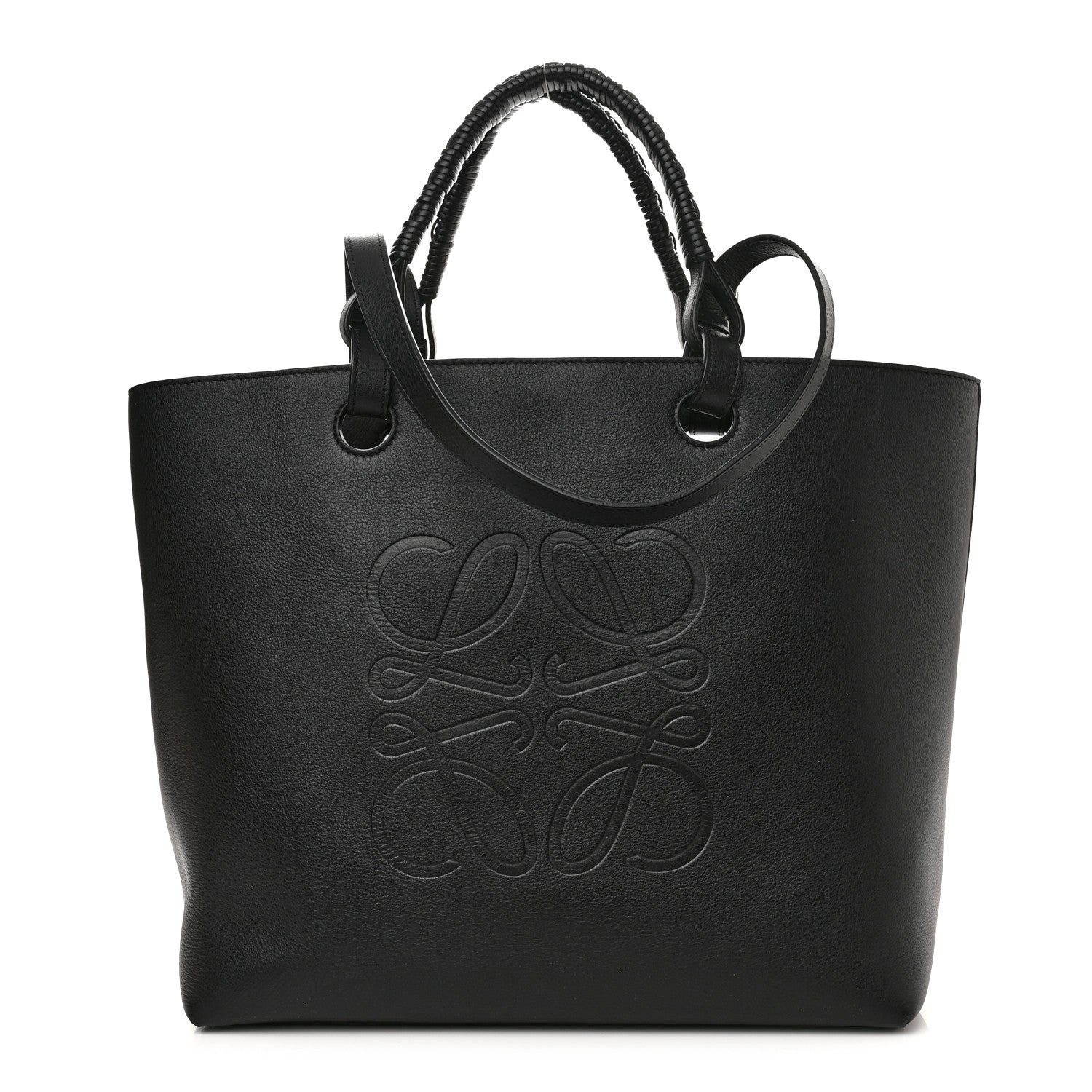 Loewe Calfskin Anagram Tote Black 1 of 13