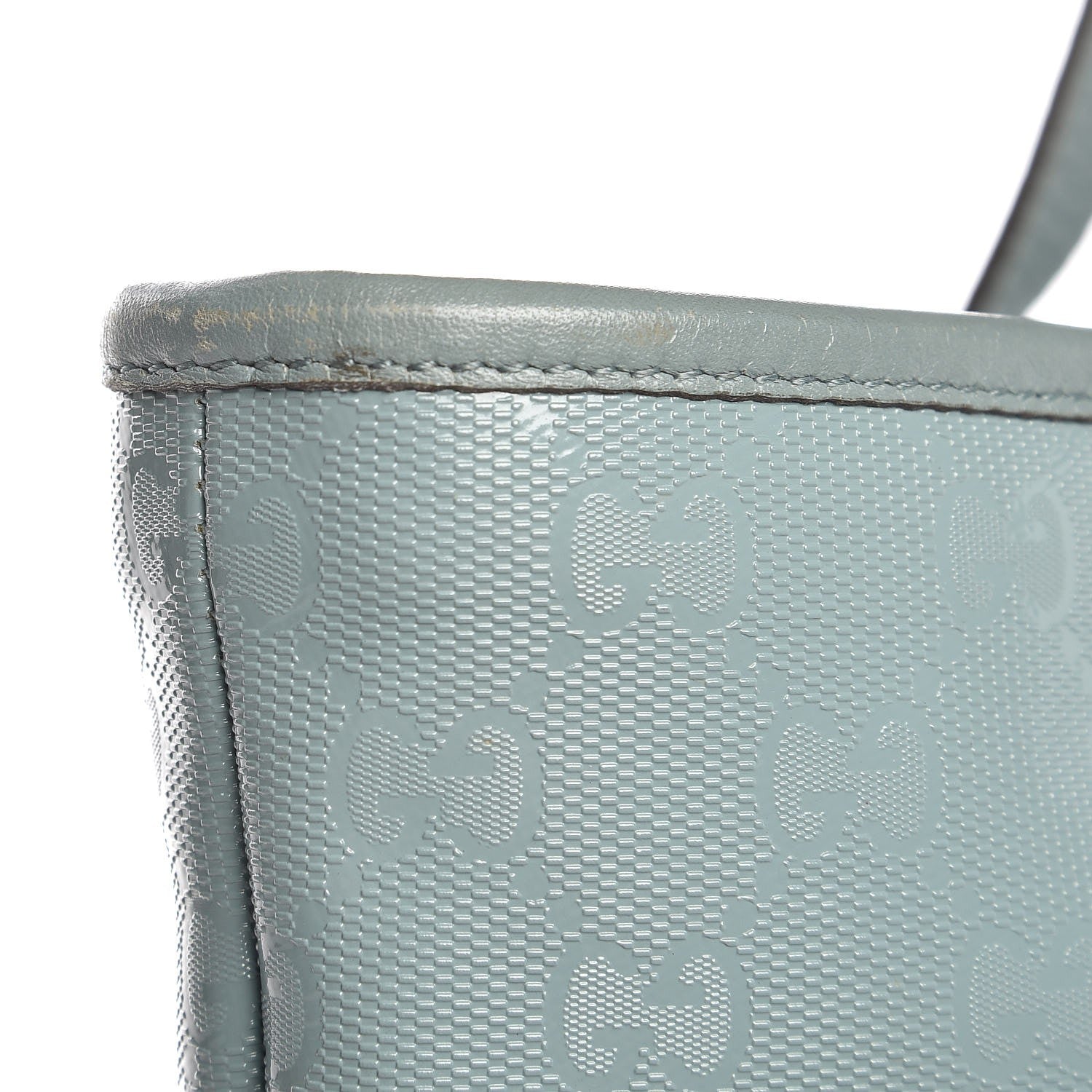 Gucci Imprime Monogram Medium Zippered Shopping Tote Light Blue 13 of 14