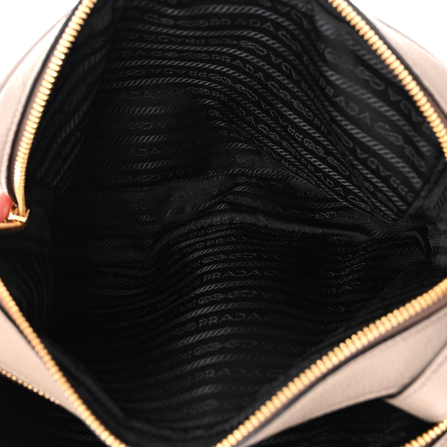 Vitello Daino Medium Double Zip Shoulder Bag Argilla