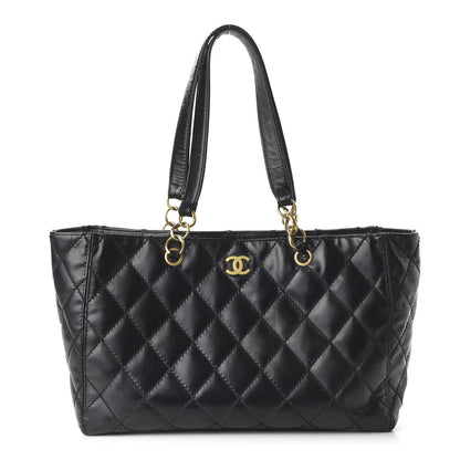 Chanel Glazed Calfskin Stitch Tote Black 1 of 16