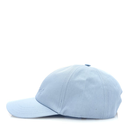 Gucci Cotton Embroidered Logo Script Baseball Hat XL Porcelain Blue 4 of 8