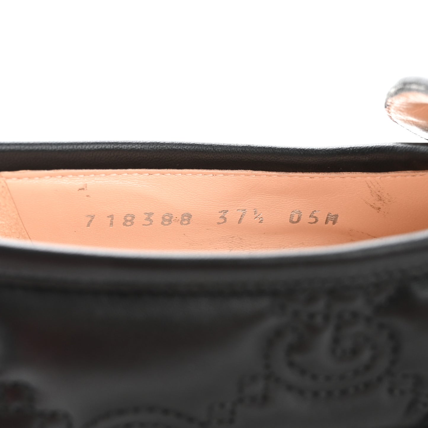 Nappa Cordovan Lux GG Matelasse Buckled Platform Lug Sole 60mm Loafers 37.5 Black
