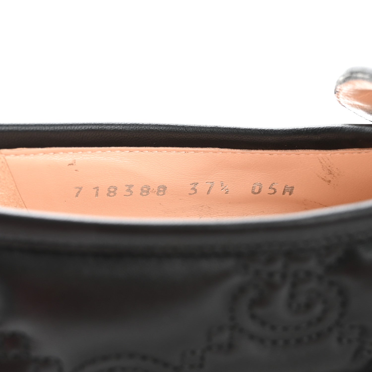 Gucci Nappa Cordovan Lux GG Matelasse Buckled Platform Lug Sole 60mm Loafers 37.5 Black 9 of 16