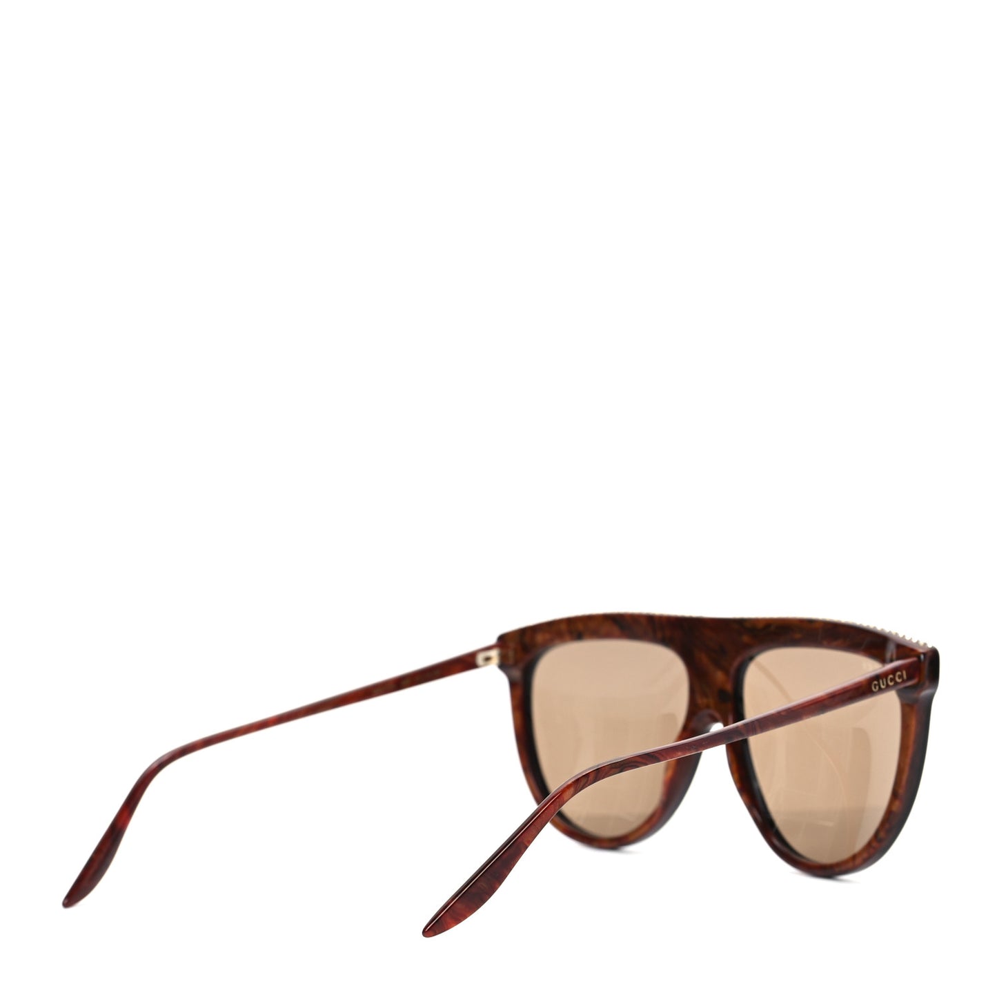 Aviator Crystal Brow Sunglasses GG0732S Havana Brown